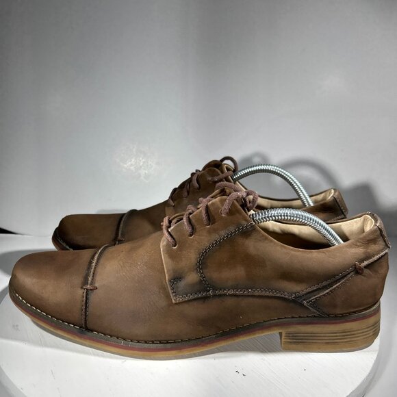 Belvedere Paris Mens Calf Leather Dress Shoes Size 10.5 D Brown Cap Toe Oxfords main image 9